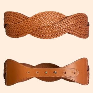 Zimmermann Tan Braided Leather Belt